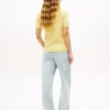 Short-Sleeve Cable Knit Sweater