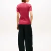 Short-Sleeve Cable Knit Sweater