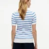 Short-Sleeve Cable Knit Sweater