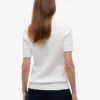 Short-Sleeve Cable Knit Sweater