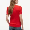 Short-Sleeve Cable Knit Sweater