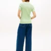 Short-Sleeve Cable Knit Sweater