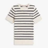 Short-Sleeve Cable Knit Sweater