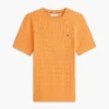 Short-Sleeve Cable Knit Sweater