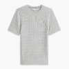 Short-Sleeve Cable Knit Sweater