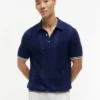 Short-Sleeve Cable Knit Sweater Polo Short-Sleeve Cable Knit Sweater Polo