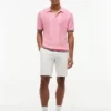 Short-Sleeve Cable Knit Sweater Polo Short-Sleeve Cable Knit Sweater Polo