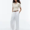 Short-Sleeve Cable Knit Sweater Polo Short-Sleeve Cable Knit Sweater Polo