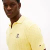 Short-Sleeve Cable Knit Sweater Polo Short-Sleeve Cable Knit Sweater Polo