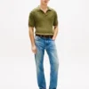 Short-Sleeve Cable Knit Sweater Polo Short-Sleeve Cable Knit Sweater Polo