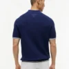 Short-Sleeve Cable Knit Sweater Polo Short-Sleeve Cable Knit Sweater Polo