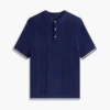 Short-Sleeve Cable Knit Sweater Polo Short-Sleeve Cable Knit Sweater Polo