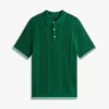 Short-Sleeve Cable Knit Sweater Polo Short-Sleeve Cable Knit Sweater Polo