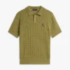 Short-Sleeve Cable Knit Sweater Polo Short-Sleeve Cable Knit Sweater Polo