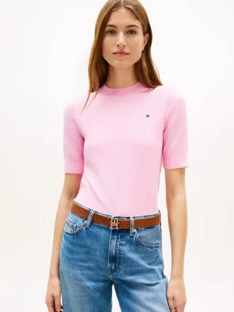 Short-Sleeve Crewneck Sweater