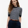 Short-Sleeve Crewneck Sweater