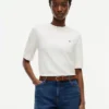 Short-Sleeve Crewneck Sweater