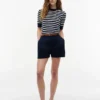 Short-Sleeve Crewneck Sweater
