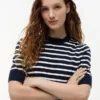 Short-Sleeve Crewneck Sweater