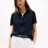 Short-Sleeve Linen-Blend Shirt