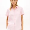 Short-Sleeve Linen-Blend Shirt