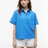 Short-Sleeve Linen-Blend Shirt