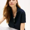 Short-Sleeve Linen-Blend Shirt