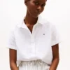 Short-Sleeve Linen-Blend Shirt