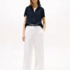 Short-Sleeve Linen-Blend Shirt
