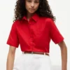 Short-Sleeve Linen-Blend Shirt