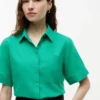 Short-Sleeve Linen-Blend Shirt