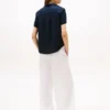 Short-Sleeve Linen-Blend Shirt