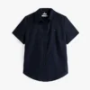 Short-Sleeve Linen-Blend Shirt