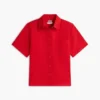 Short-Sleeve Linen-Blend Shirt