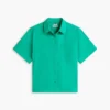 Short-Sleeve Linen-Blend Shirt