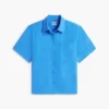 Short-Sleeve Linen-Blend Shirt