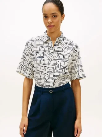 Short-Sleeve Linen Shirt
