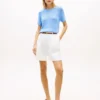 Short-Sleeve Open-Knit Sweater