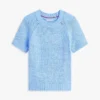 Short-Sleeve Open-Knit Sweater