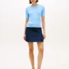 Short-Sleeve Pointelle Pocket Sweater