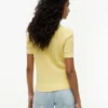 Short-Sleeve Pointelle Pocket Sweater