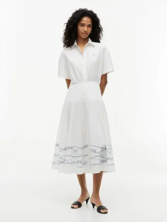 Short-Sleeve Poplin Shirtdress