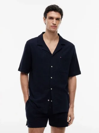Short-Sleeve Seersucker Sleep Shirt Short-Sleeve Seersucker Sleep Shirt