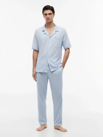Short-Sleeve Seersucker Sleep Shirt