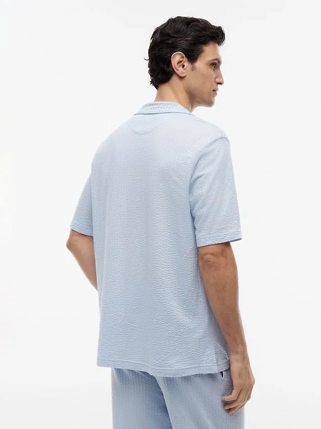 Short-Sleeve Seersucker Sleep Shirt Short-Sleeve Seersucker Sleep Shirt