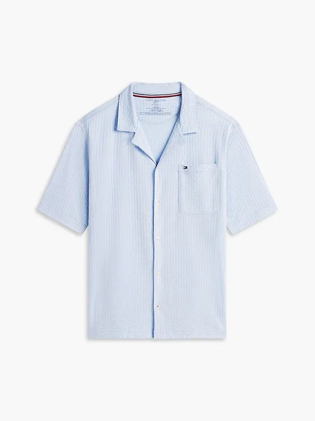 Short-Sleeve Seersucker Sleep Shirt Short-Sleeve Seersucker Sleep Shirt
