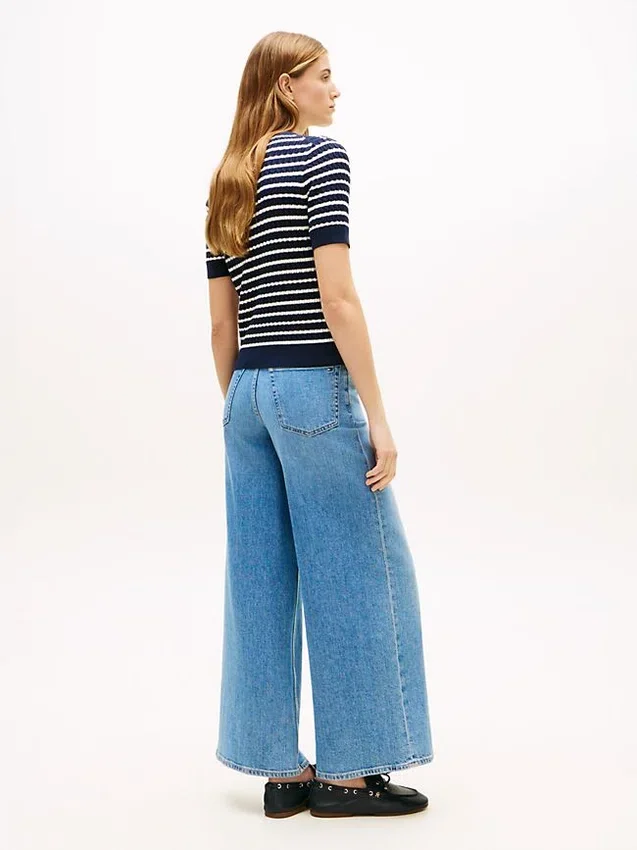 Short-Sleeve Stripe Cable Knit Henley Short-Sleeve Stripe Cable Knit Henley