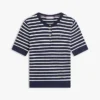 Short-Sleeve Stripe Cable Knit Henley Short-Sleeve Stripe Cable Knit Henley