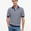 Short-Sleeve Stripe Waffled Sweater Polo Short-Sleeve Stripe Waffled Sweater Polo