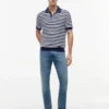 Short-Sleeve Stripe Waffled Sweater Polo Short-Sleeve Stripe Waffled Sweater Polo